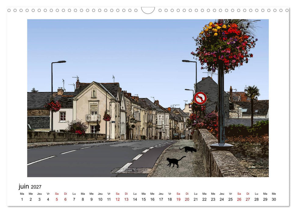 Berlioz et Zoé à Angers (CALVENDO Calendrier mensuel 2027)