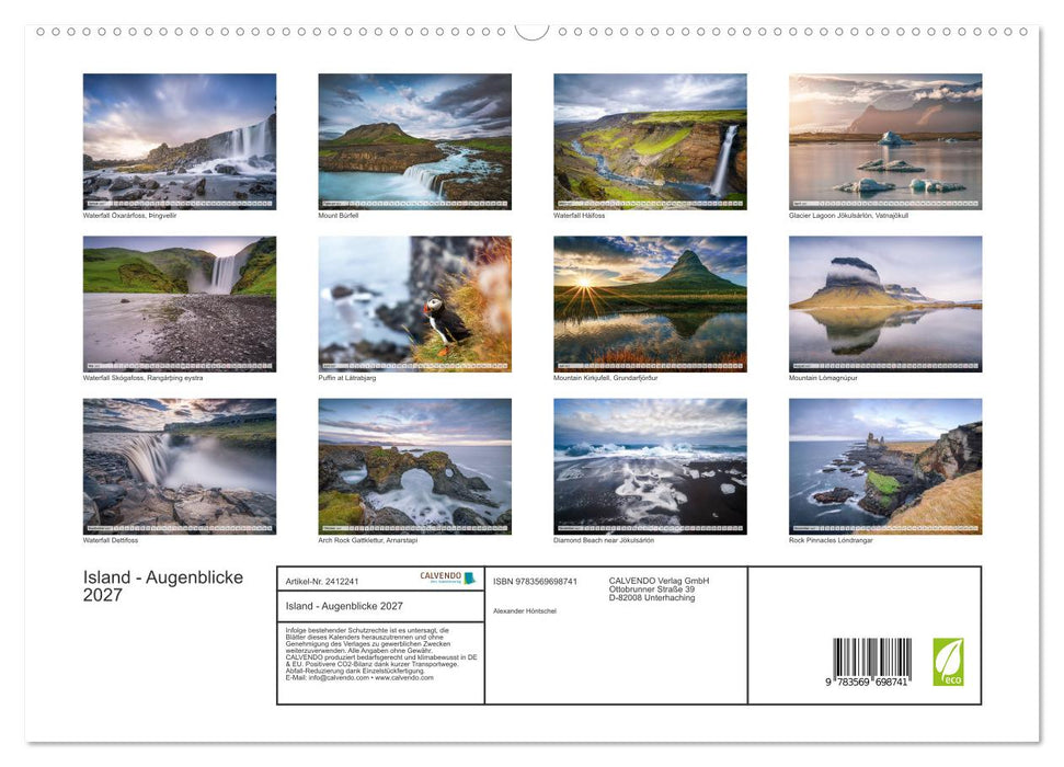 Island - Augenblicke 2027 (CALVENDO Premium Wandkalender 2027)
