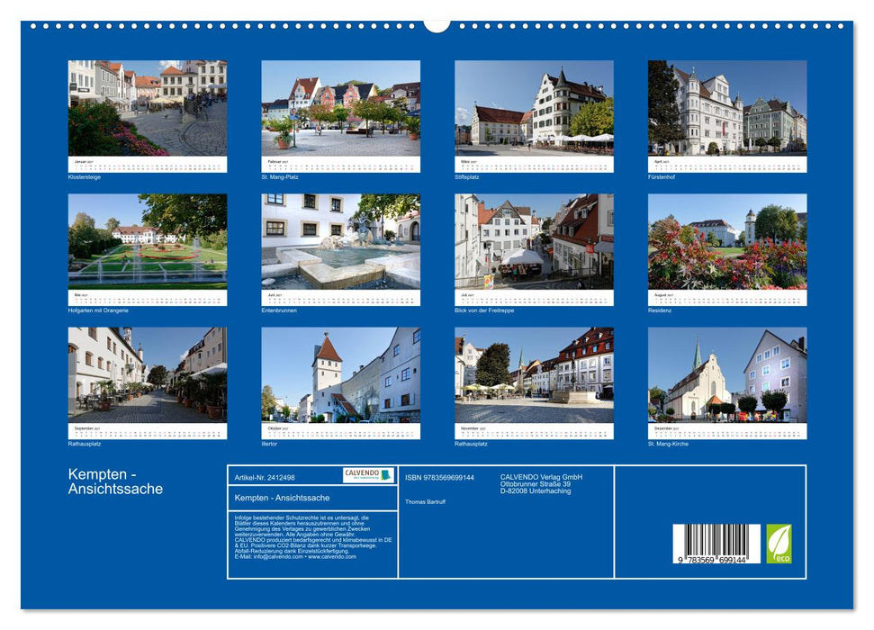 Kempten - Ansichtssache (CALVENDO Premium Wandkalender 2027)