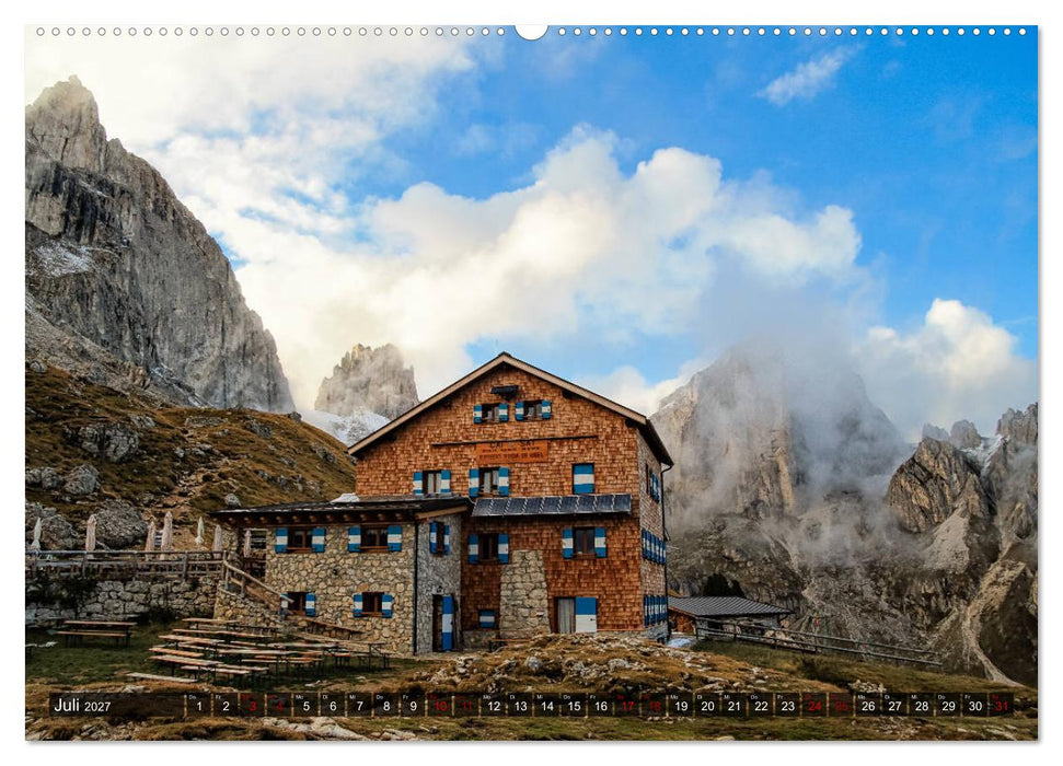 Hüttenzauber: Berghütten in den Alpen (CALVENDO Premium Wandkalender 2027)