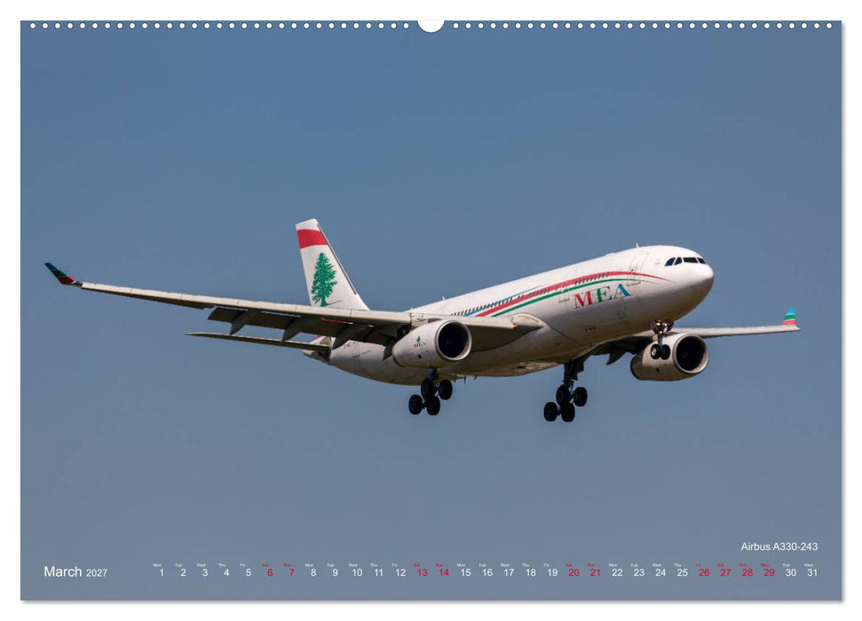 Airliners of the Middle East (CALVENDO Premium-Calendar 2027)