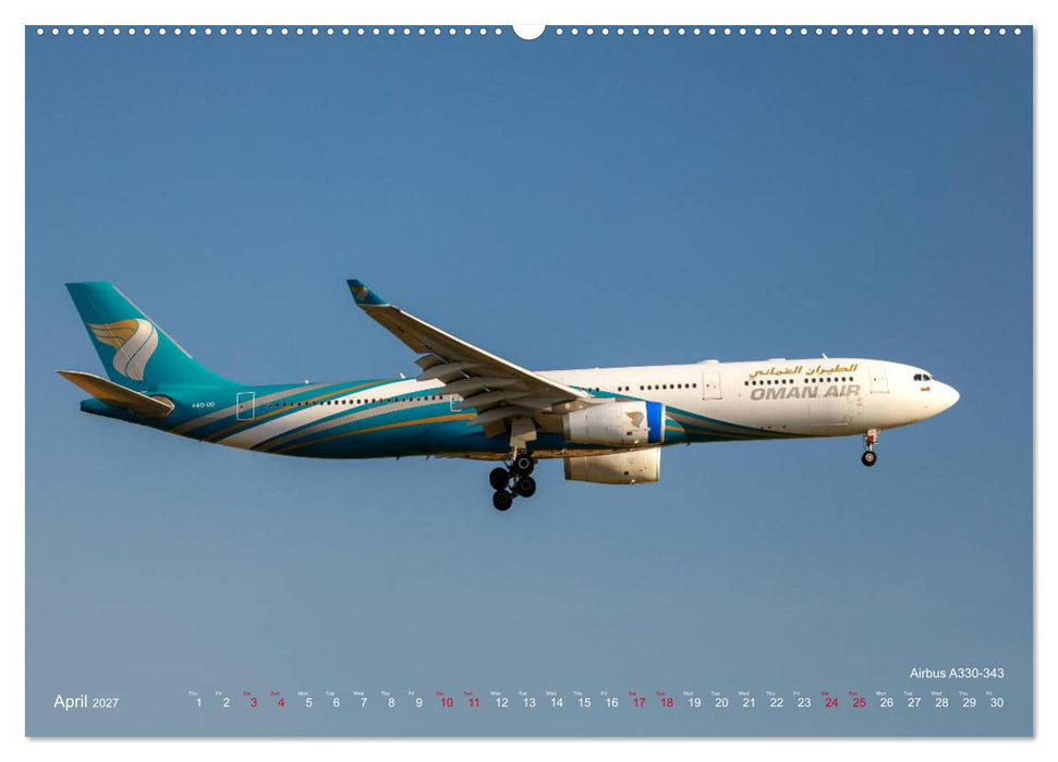 Airliners of the Middle East (CALVENDO Premium-Calendar 2027)