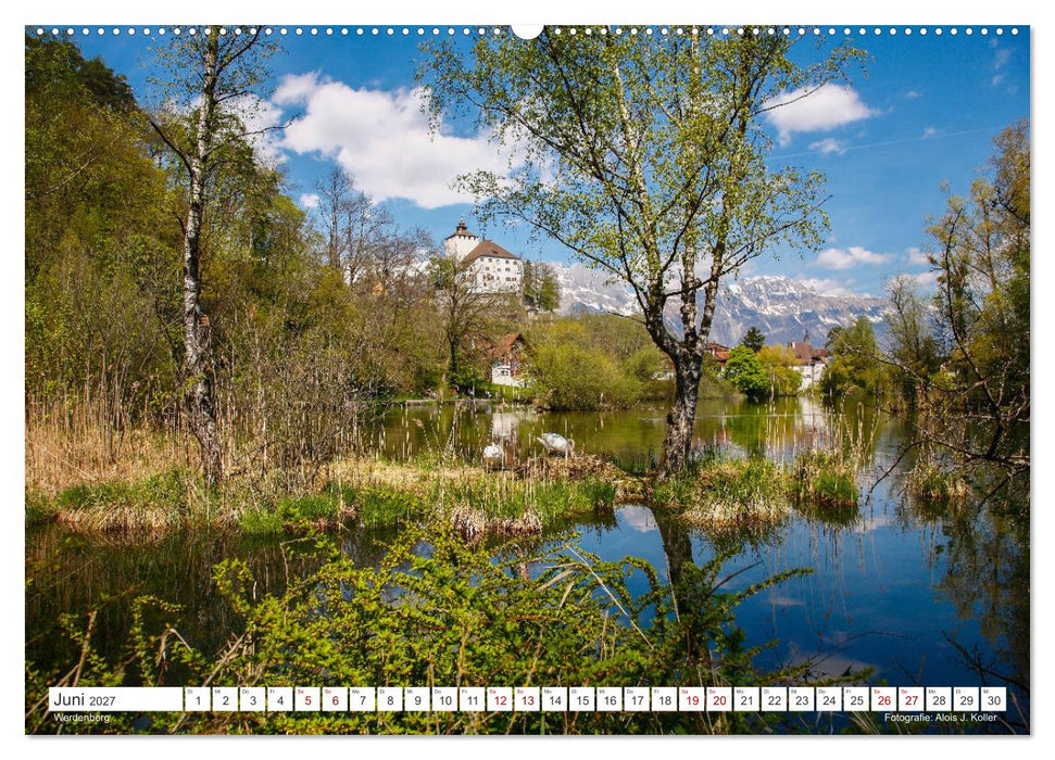 Rheinlandschaften - Von der Quelle zum Bodensee (CALVENDO Wandkalender 2027)