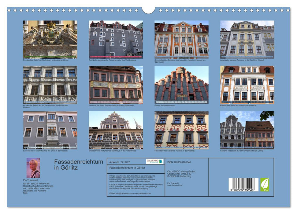 Fassadenreichtum in Görlitz (CALVENDO Wandkalender 2027)