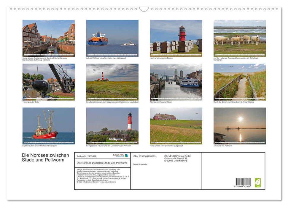 Die Nordsee zwischen Stade und Pellworm (CALVENDO Wandkalender 2027)