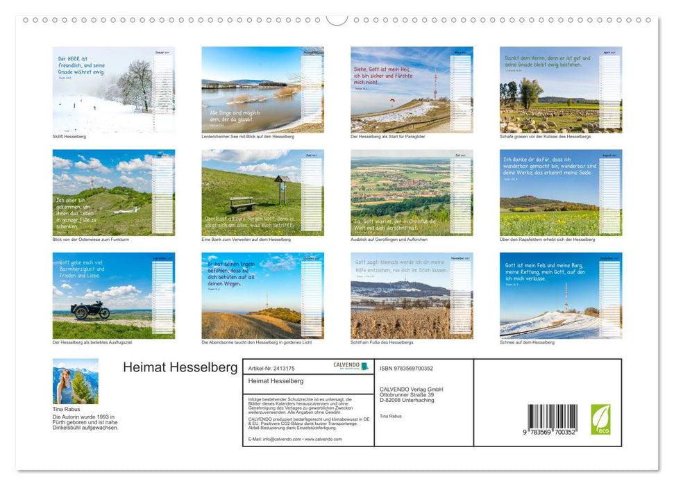 Heimat Hesselberg (CALVENDO Premium Wandkalender 2027)