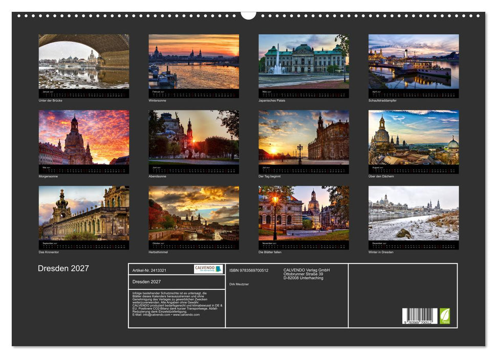 Dresden 2027 (CALVENDO Wandkalender 2027)