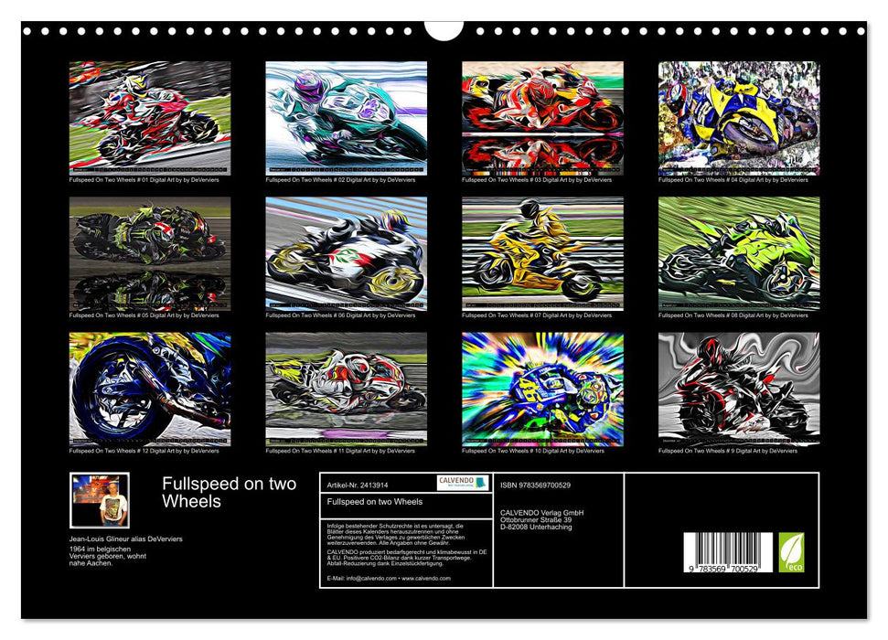 Fullspeed on two Wheels (CALVENDO Wandkalender 2027)