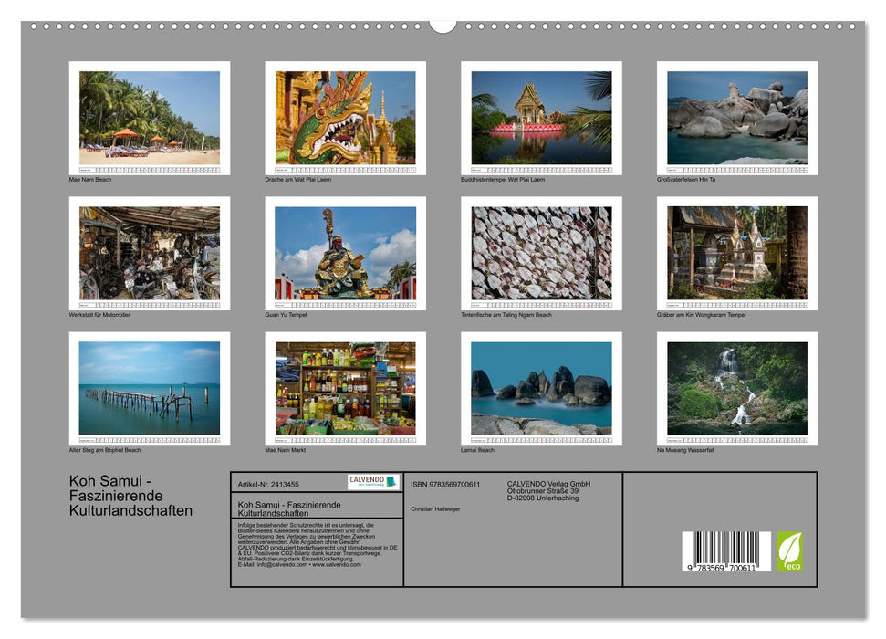Koh Samui - Faszinierende Kulturlandschaften (CALVENDO Premium Wandkalender 2027)
