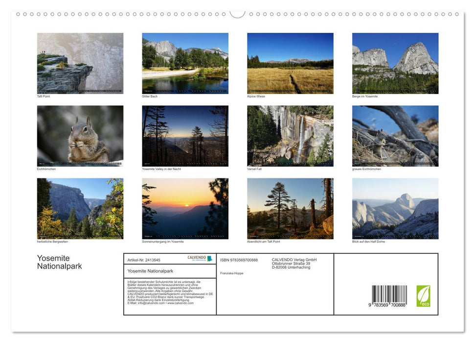 Yosemite Nationalpark (CALVENDO Premium Wandkalender 2027)