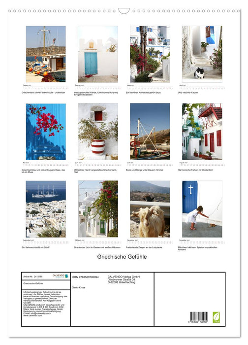Griechische Gefühle (CALVENDO Wandkalender 2027)