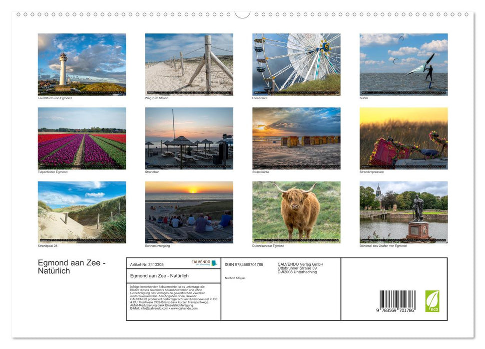 Egmond aan Zee - Natürlich (CALVENDO Premium Wandkalender 2027)