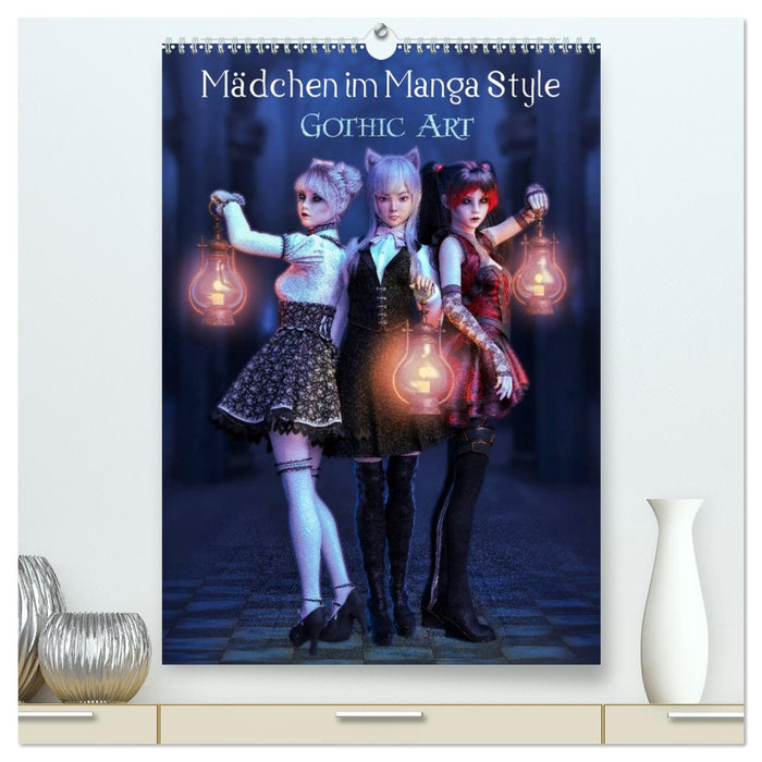 Mädchen im Manga Style (Gothic Art) (CALVENDO Premium Wandkalender 2027)