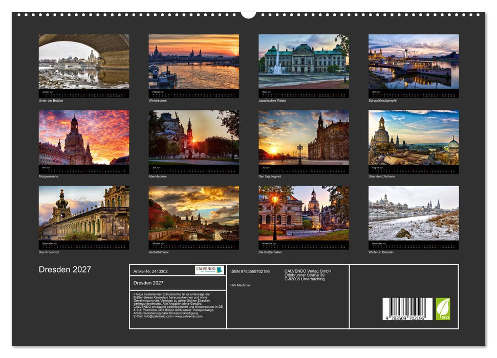Dresden 2027 (CALVENDO Premium Wandkalender 2027)