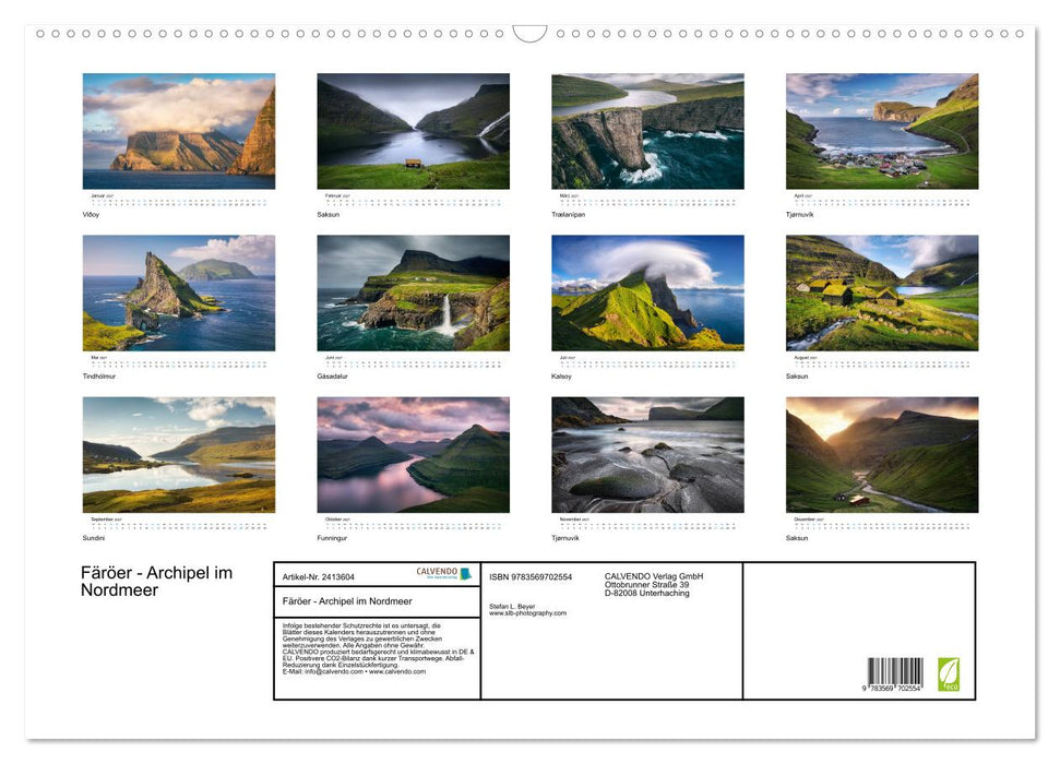 Färöer - Archipel im Nordmeer (CALVENDO Wandkalender 2027)