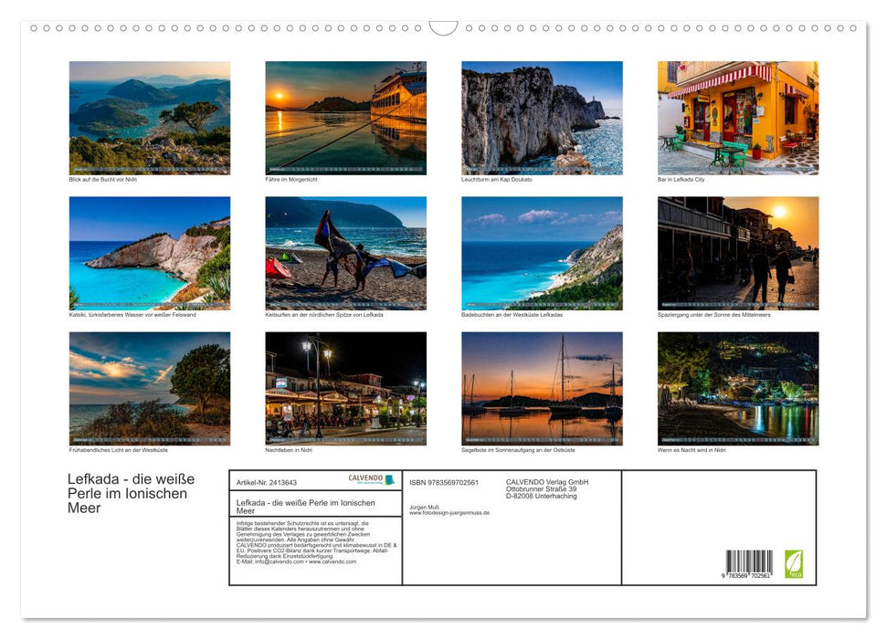 Lefkada - die weiße Perle im Ionischen Meer (CALVENDO Wandkalender 2027)