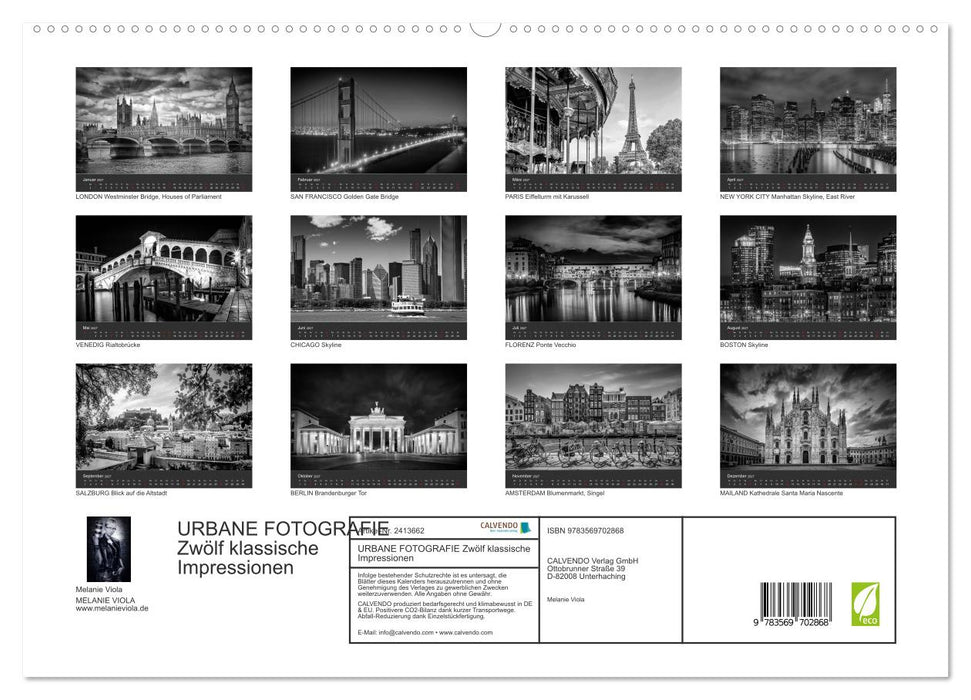 URBANE FOTOGRAFIE Zwölf klassische Impressionen (CALVENDO Premium Wandkalender 2027)