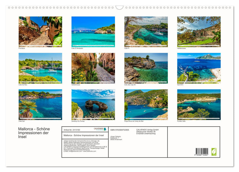 Mallorca - Schöne Impressionen der Insel (CALVENDO Wandkalender 2027)