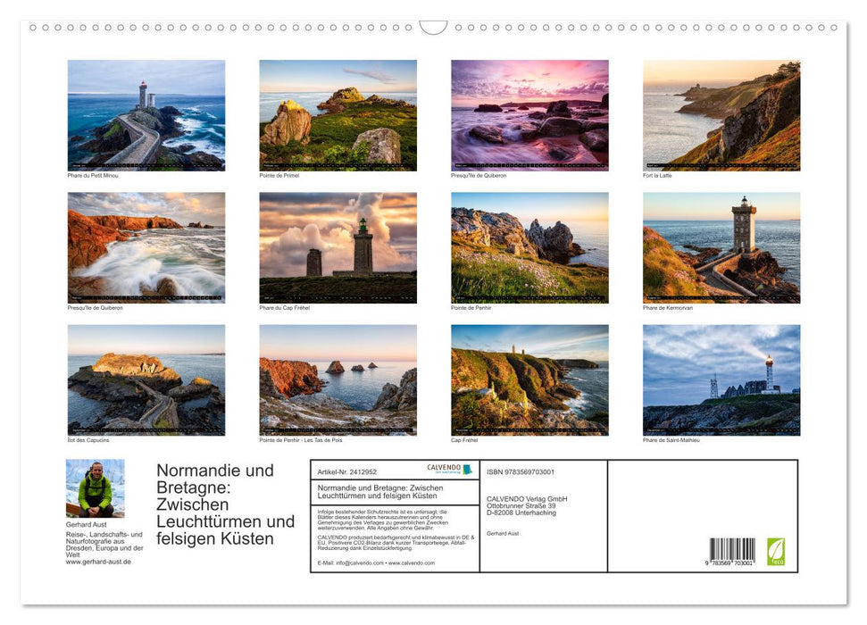 Normandie und Bretagne: Zwischen Leuchttürmen und felsigen Küsten (CALVENDO Wandkalender 2027)