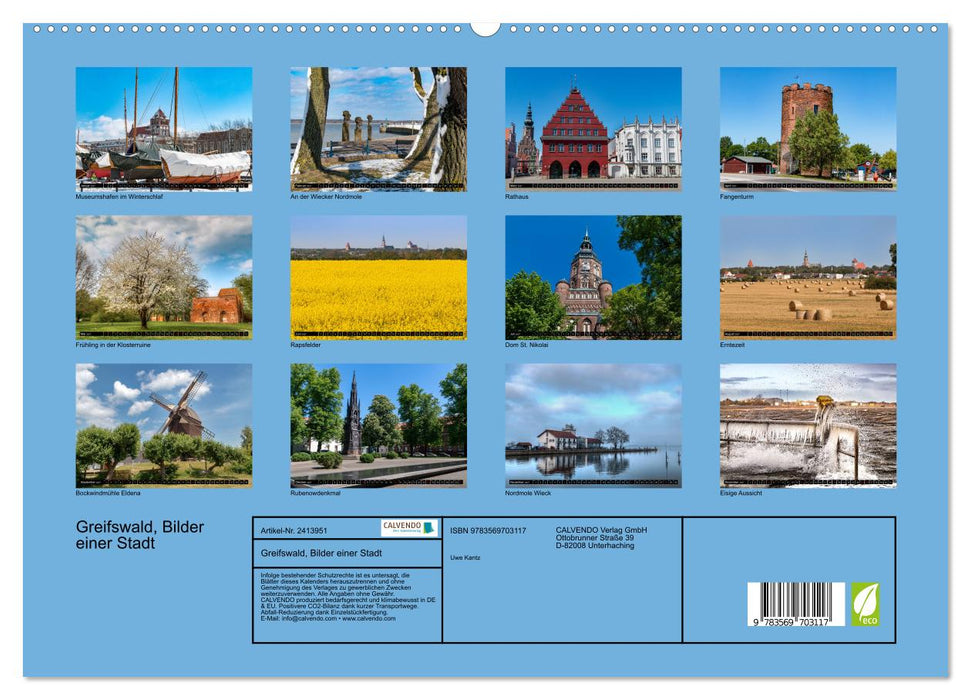 Greifswald, Bilder einer Stadt (CALVENDO Premium Wandkalender 2027)