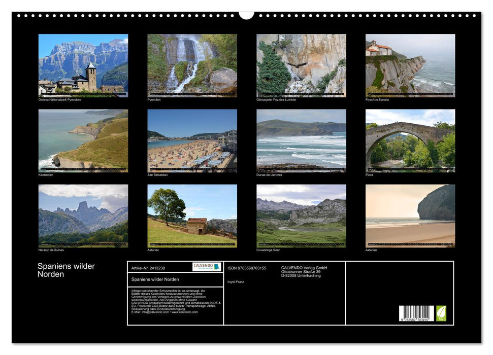 Spaniens wilder Norden (CALVENDO Wandkalender 2027)
