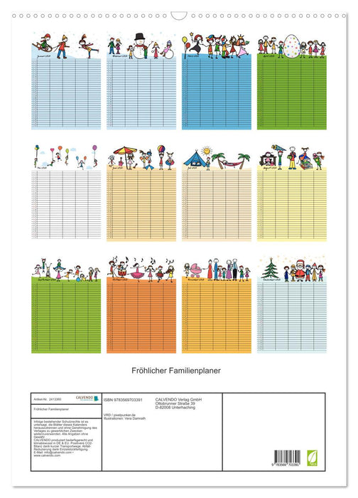 Fröhlicher Familienplaner (CALVENDO Wandkalender 2027)