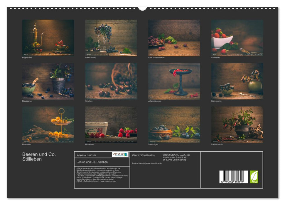 Beeren und Co. Stillleben (CALVENDO Premium Wandkalender 2027)
