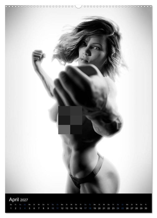 Kraft-Akt - Fitnessgirls in erotischen Abbildungen (CALVENDO Premium Wandkalender 2027)