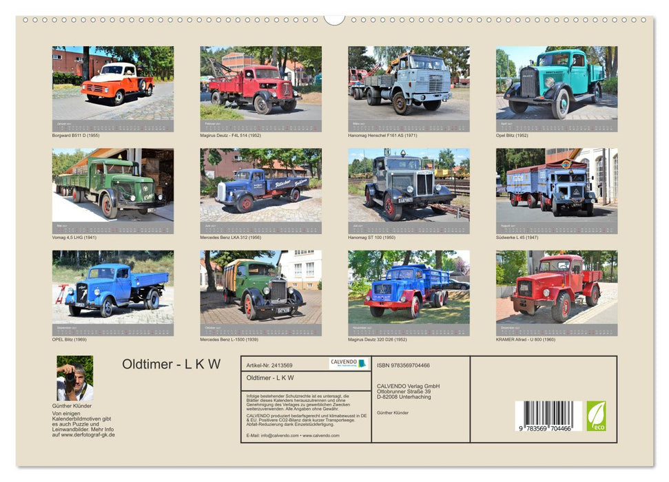 Oldtimer - L K W (CALVENDO Premium Wandkalender 2027)