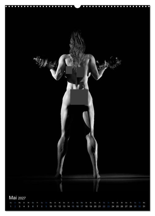 Kraft-Akt - Fitnessgirls in erotischen Abbildungen (CALVENDO Wandkalender 2027)
