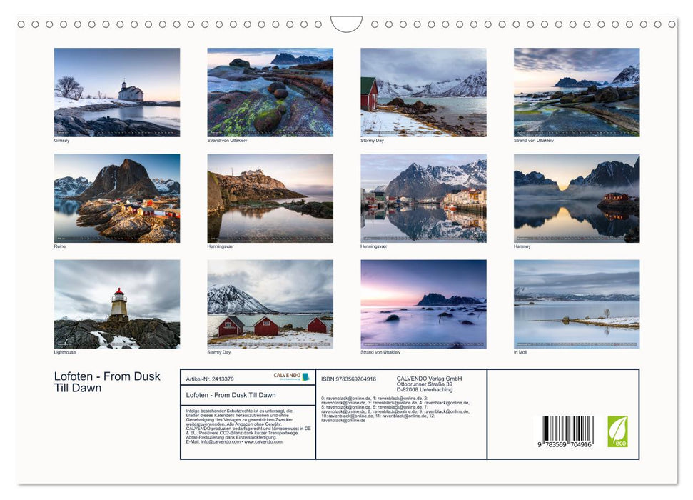 Lofoten - From Dusk Till Dawn (CALVENDO Wandkalender 2027)
