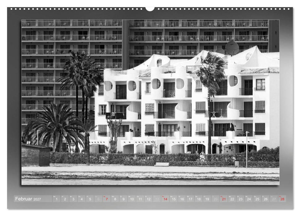 Mallorca Schwarz Weiß (CALVENDO Premium Wandkalender 2027)