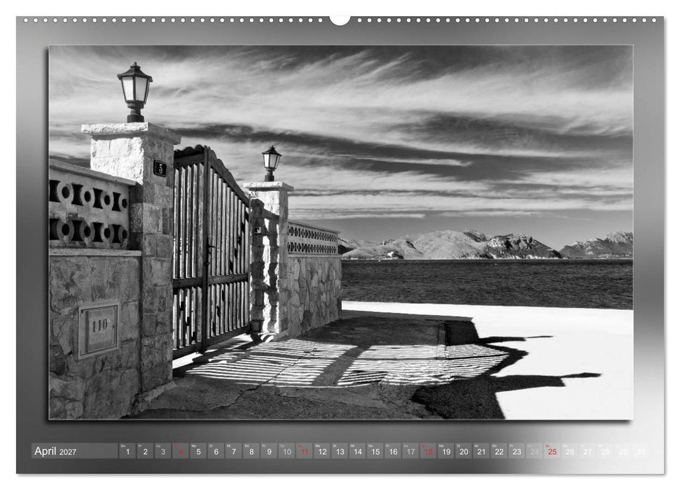 Mallorca Schwarz Weiß (CALVENDO Premium Wandkalender 2027)
