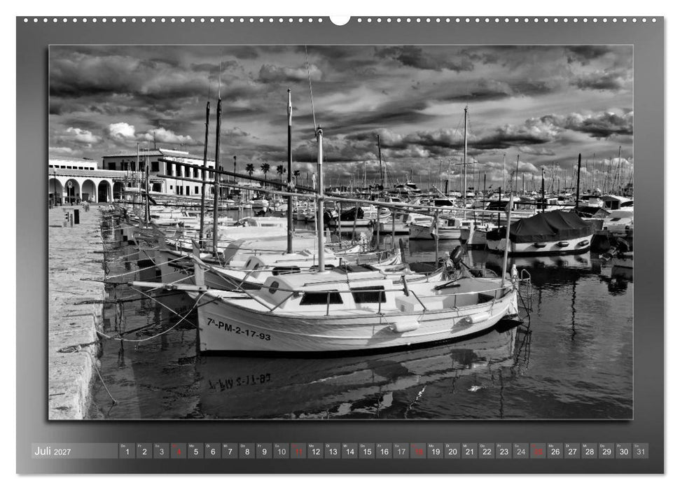 Mallorca Schwarz Weiß (CALVENDO Premium Wandkalender 2027)