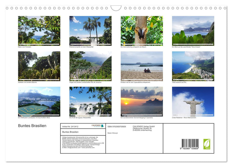 Buntes Brasilien (CALVENDO Wandkalender 2027)