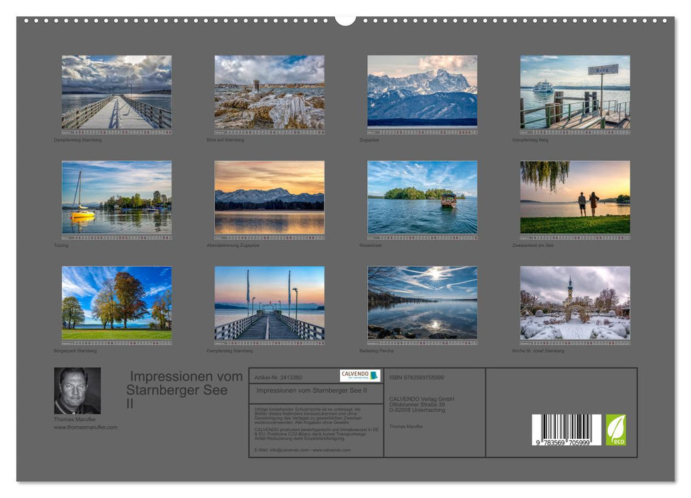 Impressionen vom Starnberger See II (CALVENDO Premium Wandkalender 2027)