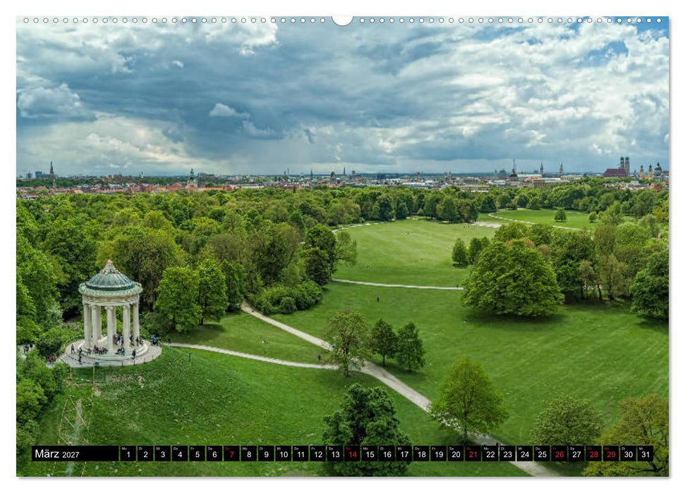 Mein München aus der Luft (CALVENDO Premium Wandkalender 2027)