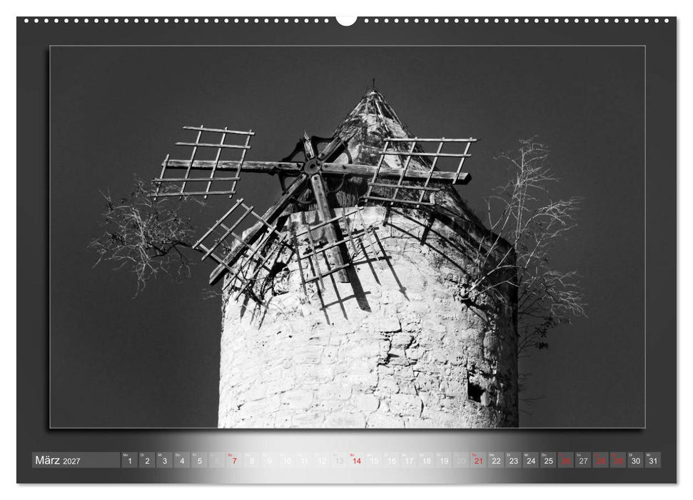 Mallorca Schwarz Weiß (CALVENDO Wandkalender 2027)