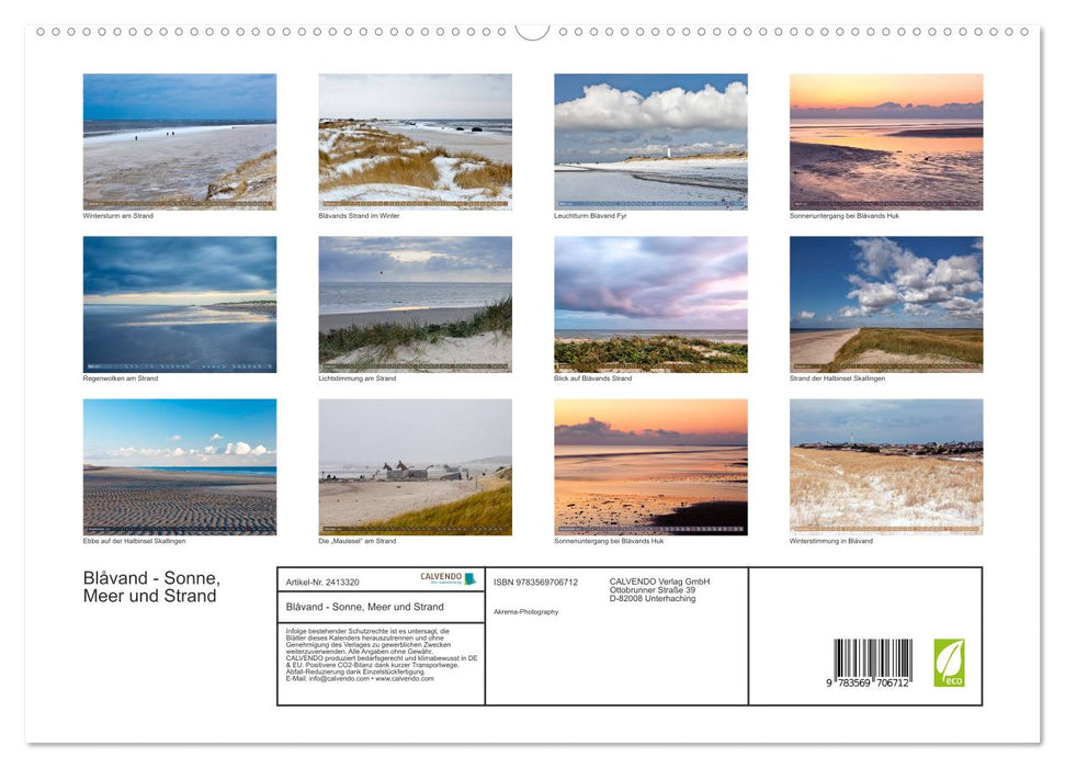Blåvand - Sonne, Meer und Strand (CALVENDO Premium Wandkalender 2027)