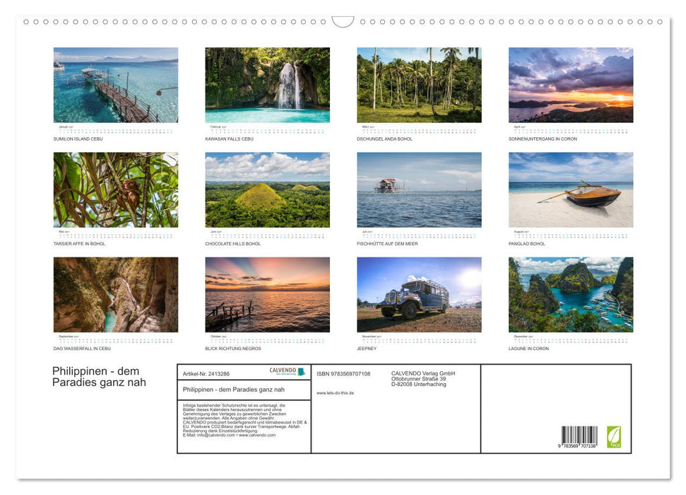 Philippinen - dem Paradies ganz nah (CALVENDO Wandkalender 2027)