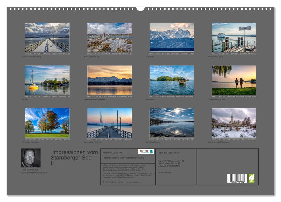 Impressionen vom Starnberger See II (CALVENDO Wandkalender 2027)