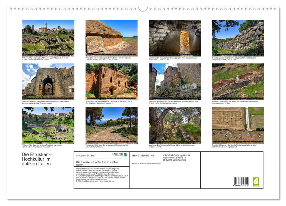 Die Etrusker – Hochkultur im antiken Italien (CALVENDO Wandkalender 2027)