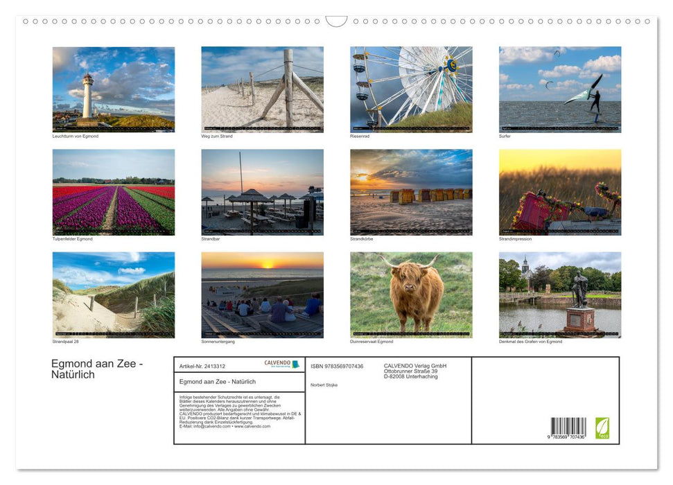 Egmond aan Zee - Natürlich (CALVENDO Wandkalender 2027)