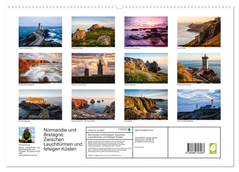 Normandie und Bretagne: Zwischen Leuchttürmen und felsigen Küsten (CALVENDO Premium Wandkalender 2027)