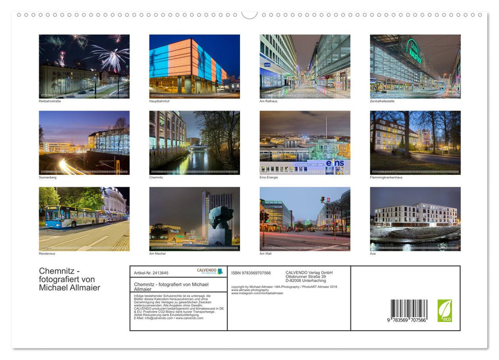 Chemnitz - fotografiert von Michael Allmaier (CALVENDO Premium Wandkalender 2027)