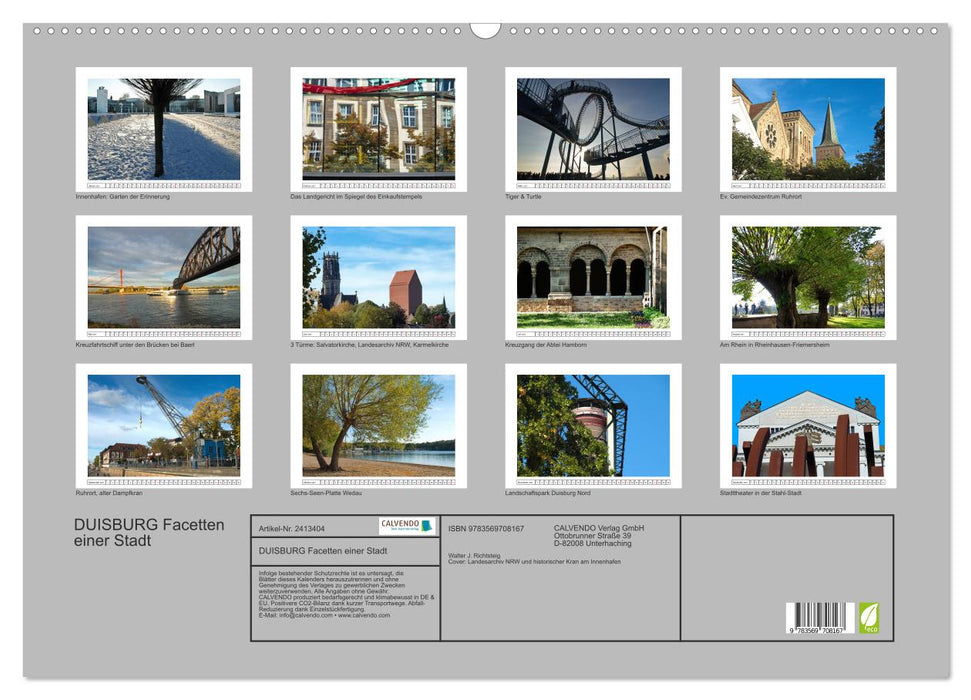 DUISBURG Facetten einer Stadt (CALVENDO Wandkalender 2027)