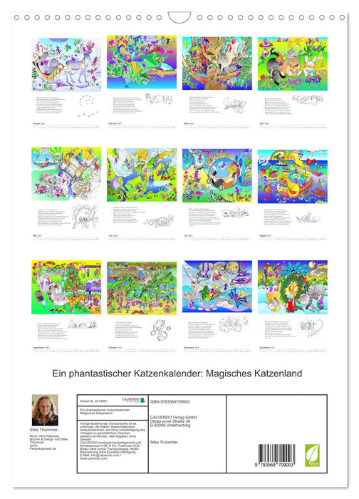 Ein phantastischer Katzenkalender: Magisches Katzenland (CALVENDO Wandkalender 2027)