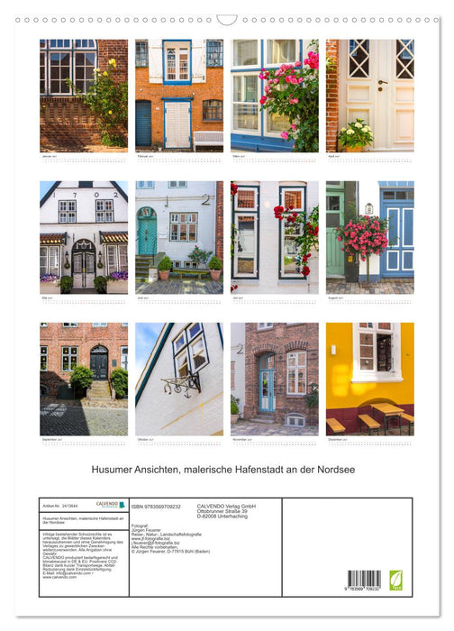 Husumer Ansichten, malerische Hafenstadt an der Nordsee (CALVENDO Wandkalender 2027)