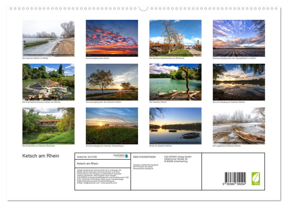 Ketsch am Rhein (CALVENDO Premium Wandkalender 2027)