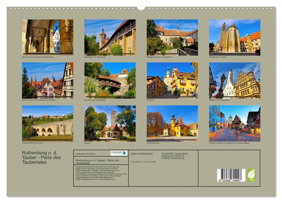 Rothenburg o. d. Tauber - Perle des Taubertales (CALVENDO Premium Wandkalender 2027)